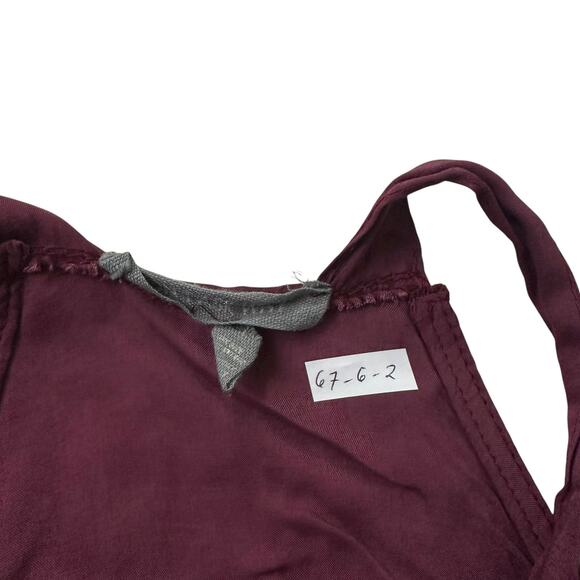 Don't Ask Why Plum Tie Knot Mini Romper Women's One Size | 67-6-2 - Picture 4 of 6